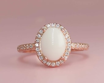 Kit para hacer anillos Love Catcher Milky, anillo ovalado con halo de plata, recuerdo de la lactancia, regalos de Navidad, aniversario, cumpleaños y Día de la Madre.
