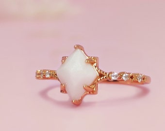 Kit de anillo de leche materna DIY de oro macizo, joyería de leche materna, kit de anillo en forma de diamante, regalo para esposa/mamá, envoltura de regalo de aniversario/cumpleaños/día de la madre