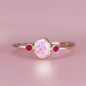 DIY Birthstone Oval Pregnancy Ring, Pregnancy Test Cap Jewelry Kit, Miscarriage Keepsake, Handmade Jewelry, Handmade Gift, Personalized Ring image 1