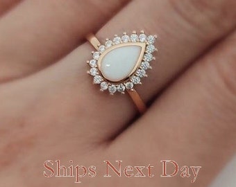 DIY Moedermelk Ring Kit, Moedermelk Sieraden, Sterling Silver Halo Teardrop Ring, Verjaardag/Verjaardag/Moederdag Cadeaus, Kerstcadeauverpakking