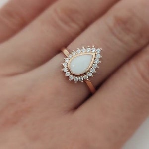 Kit de bagues pour lait maternel à faire soi-même, bijoux pour lait maternel, bague en argent sterling avec halo en forme de larme, cadeaux d'anniversaire/anniversaire/fête des mères, emballage cadeau de Noël image 1