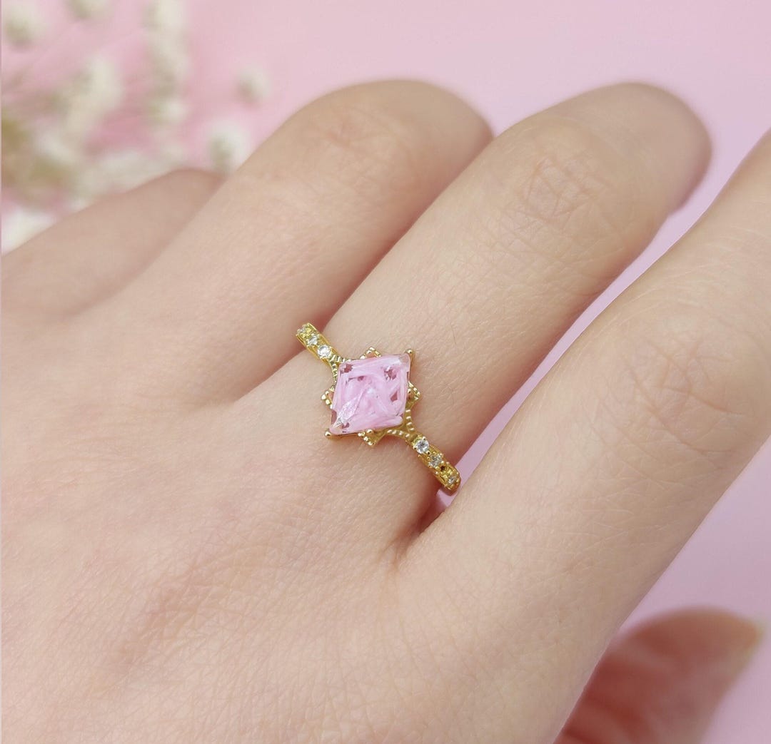 Anillo de prueba de embarazo con forma de diamante, kit de joyería