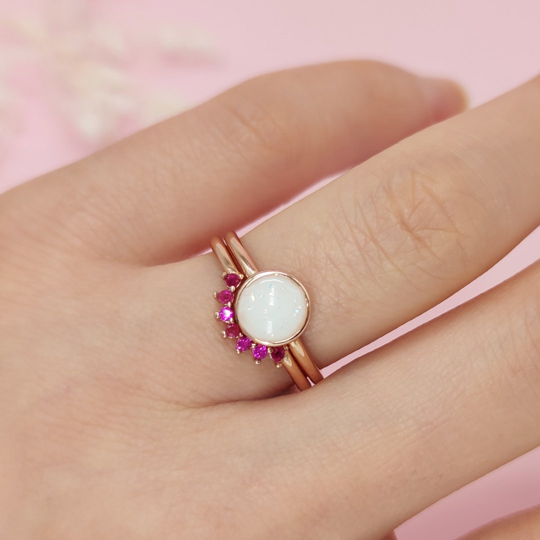 Silver Simple 7 Birthstones Breastmilk Ring, DIY Breastmilk Ring Kit