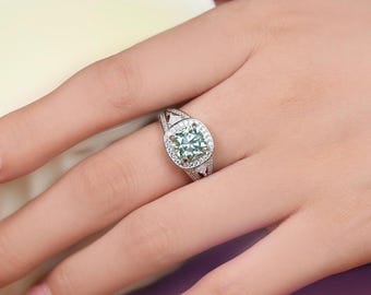 Custom Ashes Moissanite Keepsake Ring, Gold Memorial Halo Ring, Memorial Jewelry, Cremation Keepsake, Keepsake Tribute Ring for Loved One