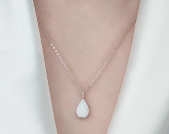 DIY Muttermilch solid Gold Halskette Kit, 10k 14k Muttermilch Schmuck, Einfache Tropfen Halskette, Geschenke, Jahrestag/Geburtstag/Muttertagsgeschenke
