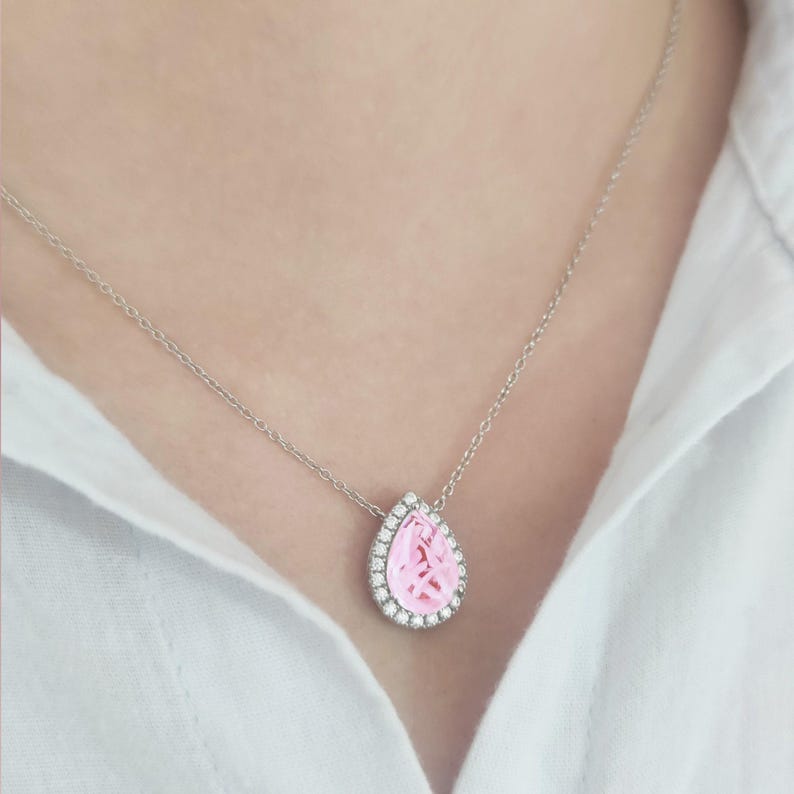 DIY Halo Teardrop Pregnancy Ring/Necklace, DIY Pregnancy Test Cap Jewelry Kit, Miscarriage Keepsake, Handmade Jewelry, Personalized Gift image 5
