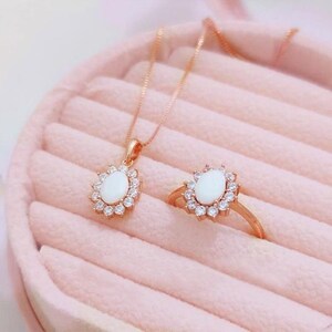 DIY breastmilk jewelry necklace and ring set kit,Halo oval breastmilk ring and necklace,Christmas/Anniversary/birthday/mother&#39;s day gift