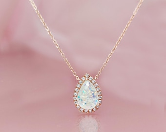 Kit fai da te in argento sterling per collana a goccia per ceneri di cremazione, anello/collana a goccia con alone per ceneri di animali domestici