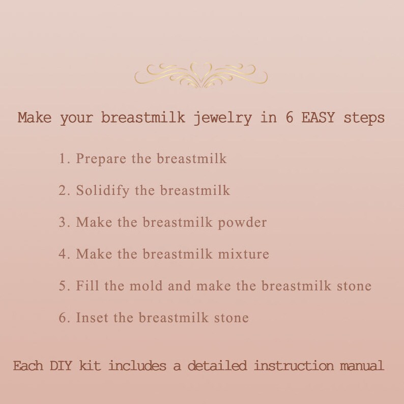 DIY Breastmilk Jewelry ring Kit Elegant Silver Twist Arm Etsy