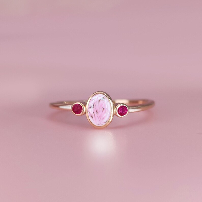 DIY Birthstone Oval Pregnancy Ring, Pregnancy Test Cap Jewelry Kit, Miscarriage Keepsake, Handmade Jewelry, Handmade Gift, Personalized Ring image 1