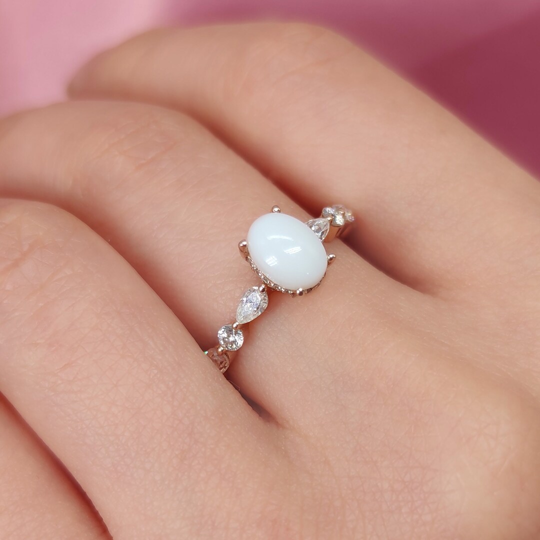 DIY Breastmilk Solid Gold Ring Kit, Halo Oval Ring, Breast Milk