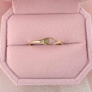 Custom Memorial Ashes Ring with Birthstone, Dainty Keepsake Ring, Personalized Remembrance Jewelry, Gold or Silver Stacking Ring Gift