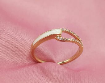Crossover Stapelbarer Muttermilch Ring, DIY Muttermilch solid Gold Ring Kit, Muttermilch Schmuck, Muttertag / Weihnachtsgeschenk, Geschenk für Frau / Mutter
