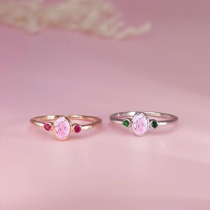DIY Birthstone Oval Pregnancy Ring, Pregnancy Test Cap Jewelry Kit, Miscarriage Keepsake, Handmade Jewelry, Handmade Gift, Personalized Ring image 3