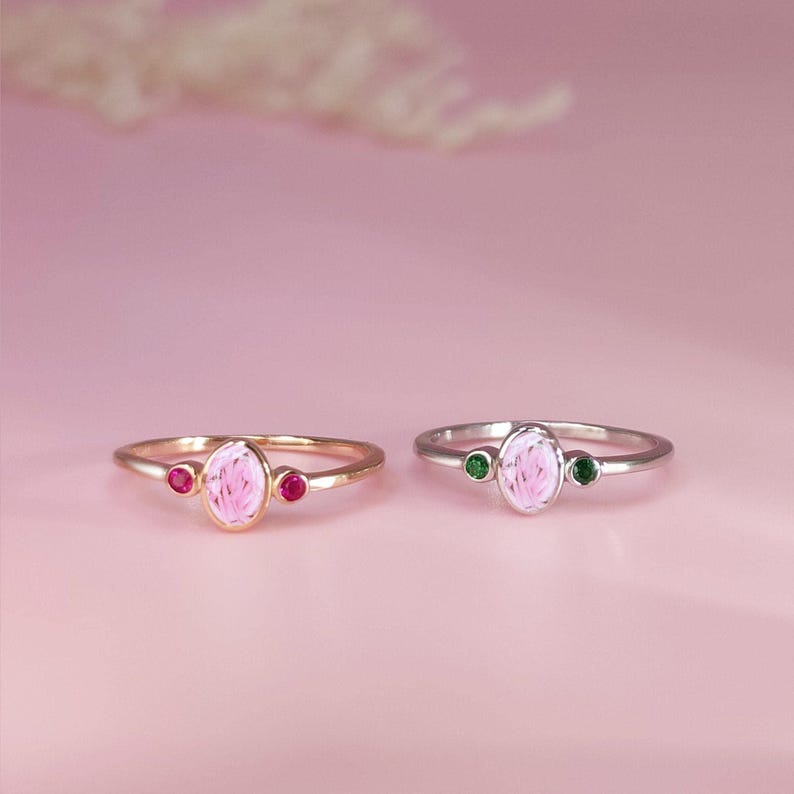 DIY Birthstone Oval Pregnancy Ring, Pregnancy Test Cap Jewelry Kit, Miscarriage Keepsake, Handmade Jewelry, Handmade Gift, Personalized Ring image 3