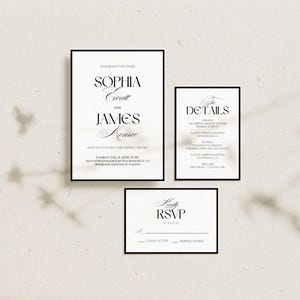 W11 - Hochzeitseinladung - Elegante Hochzeitseinladung - Elegante Ästhetik - Digitaler Download - zum Ausdrucken oder Ausdrucken