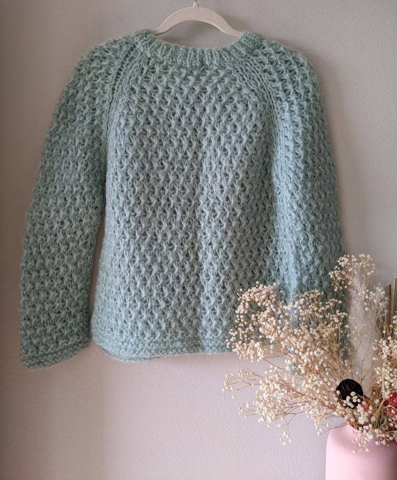 Pastel Green Sweater, Light Green Sweater, Green … - image 7