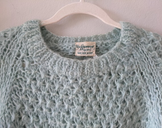 Pastel Green Sweater, Light Green Sweater, Green … - image 4