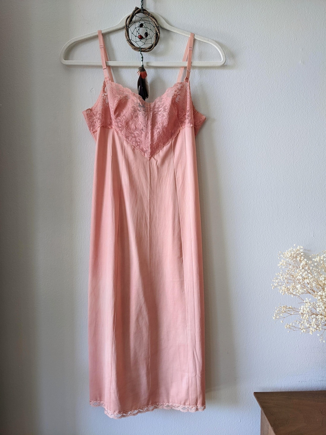 Peach Lace Slip