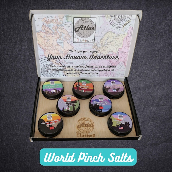 Gepersonaliseerd cadeau, World Pinch Salts-cadeauset – Atlas Flavours