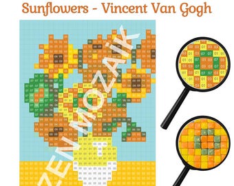 Kit mosaïque DIY pixel art - Monster - Orange - Kits Mosaïque - Mosaïque