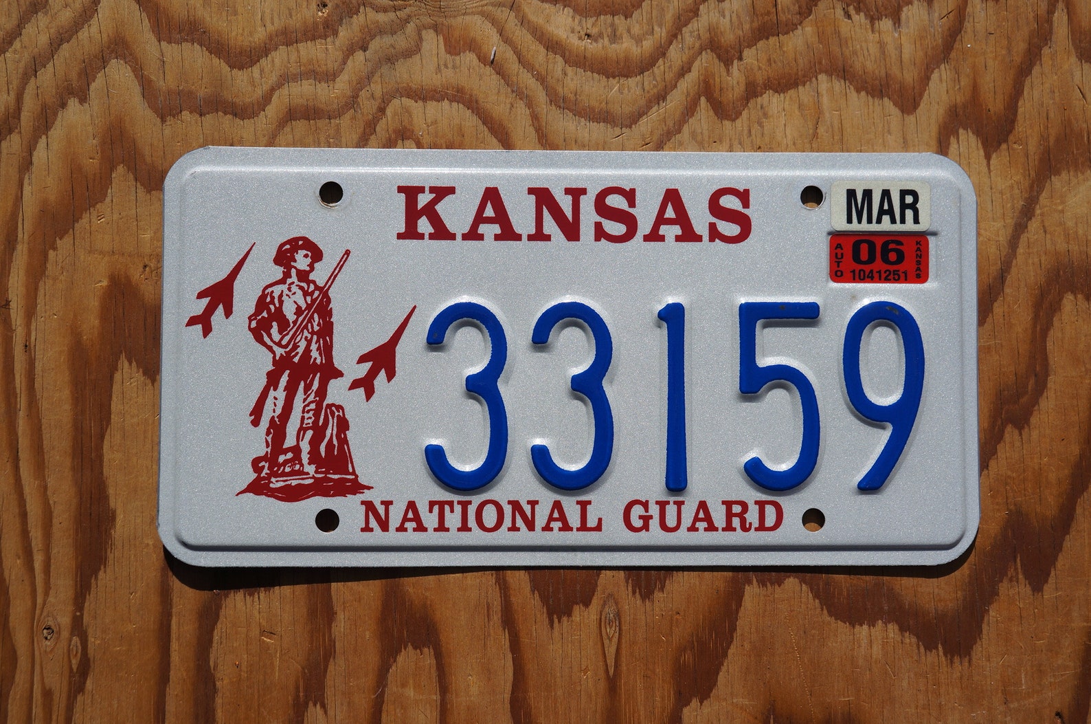2006 Kansas NATIONAL GUARD License Plate 33159 Etsy