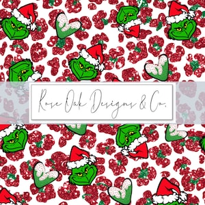 grinchmas seamless file, instant download seamless file, grinch pattern, red and green cheetah, christmas seamless pattern, merry christmas