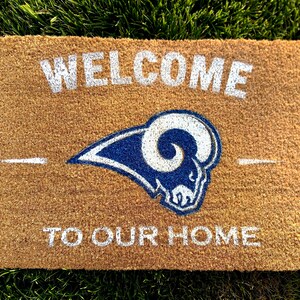 Rams Door Mat | Customizable Doormat| Home Decor | Home Entry Decor | Rams Decor