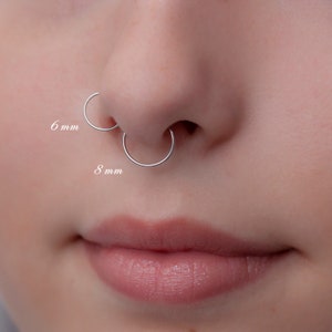 Everyday Hypoallergenic Hoop Style Earrings, Sterling Silver Hoops Set, Tiny Cartilage Hoop, Conch Hoop, Tiny Nose, Helix Hoops image 8