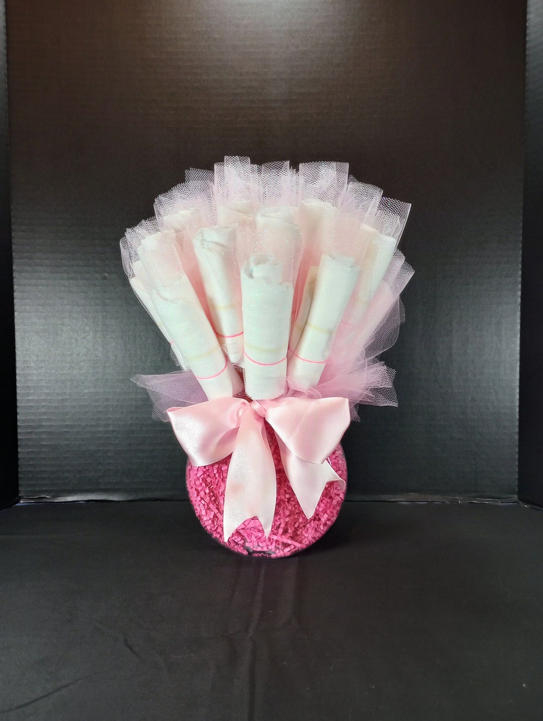 Diaper Bouquet Pretty in Pink 24 Size 1 Disposable Diapers Etsy