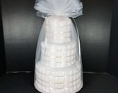 3 Tier Undecorated Diaper Cake: 48 Fanned Disposable Diapers