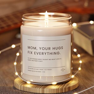 Meaningful Mom Birthday Gifts Candle Best Self Care Gifts for Mom Unique Present for Mother Cozy Scented Soy Candle for Mom From Daughter