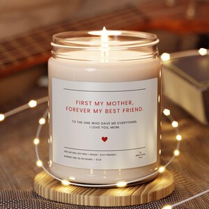 Best Friend Mom Gift, Mothers Day Scented Candle, Unique Heartfelt Gift for Mom, Mom Daughter Gift, Meaningful Home Decor, Sentiments Candle