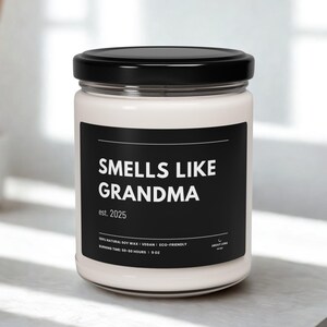 Personalized New Grandma Candle Grandma Pregnancy Announcement Gift Custom Promoted to Grandma Gift First Time Grandma Baby Reveal Gift