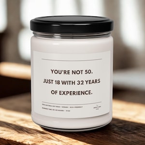 50th Birthday Candles for Women Funny 50th Birthday Gift for Her, Sister Birthday Present Rude 50th Birthday Present Fiftieth Party Favor