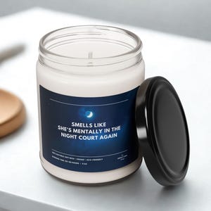 Night Court Soy Candle ACOTAR Fan Gift ACOMAF Scented Book Candle, Feyre, Rhysand, Velaris A Court of Thorns and Roses Gift for Book Lovers