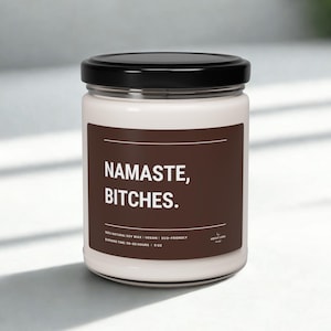 Namaste Candle Funny Yoga Candle Gift Unique Yoga Studio Decor Fun Meditation Candle Yoga Instructor Candle Yoga Lover Friend Gift Yoga Mom