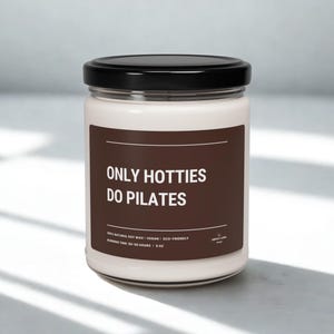 Yoga Instructor Gift Funny Yoga Gift for Women Only Hotties Do Yoga Candle for Yoga Lover Gift Yoga Teacher Candle Unique For Wellness Coach
