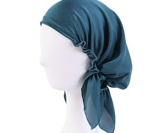 Silk Night cap Hair Wrap | Hair care sleep cap | Night Hat | Pre-tied Tie Turban|  Luxury Sleeping Bonnet Cap |  Gift For Her