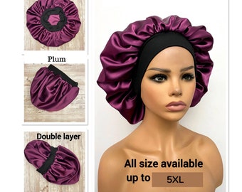 Double Layer 100% Silk Charmeuse sleep cap | Protects your hair from damage | Hair care gift for her | mommy & me