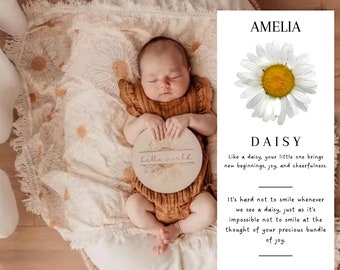 Personalized Baby Quilt - Daisy Muslin Blanket - Perfect Gift for Newborns, Personalized Baby Swaddle, soft Baby Blanket, Daisy Gift Newborn