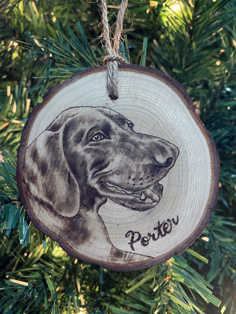 Custom Wood-Burned Pet Portraits on Natural Wood image 4