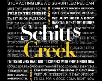 Schitts Creek Poster; Digital Prints; Quotes; Wall Decor; TV Show