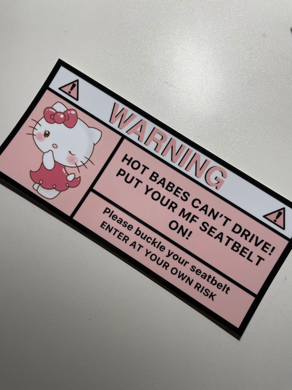 Waterproof Drive Pink Bumper Sticker 