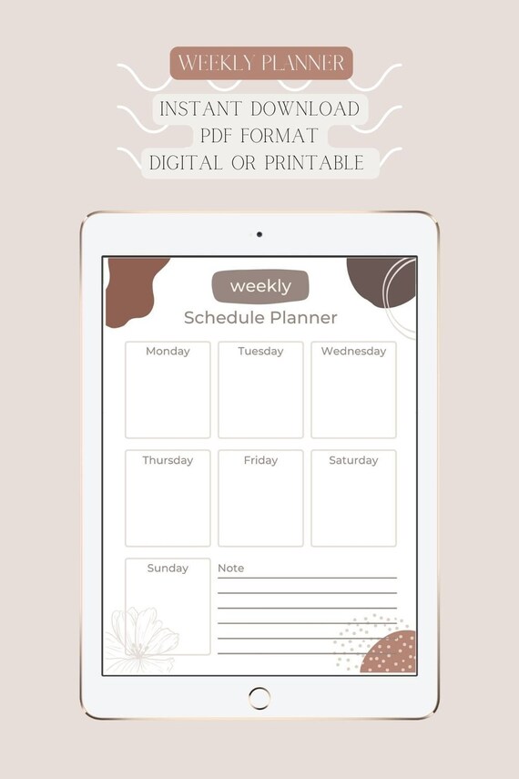 Digital Planner Digital Download Printable Planner Instant | Etsy