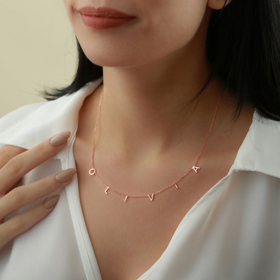 Individual letter necklace discount