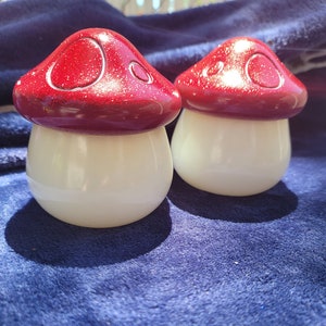 Mushroom Resin Jars - Resin Jars - Handmade Resin jars - cute jars - hideaway jars - catch all jars - Mushroom jars - custom handmade jars