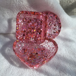 Trinket dish - ring dish - heart shaped trinket dish - personalized trinket dish - trinket dishes - Trinket bowl and tray - resin dish