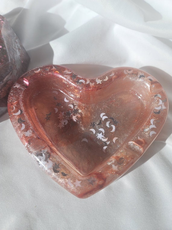 Ashtray - handmade resin ashtray - home decor - catch all dish - witchy - Glitter ashtray - Trinket dish - multipurpose dish - Gift idea