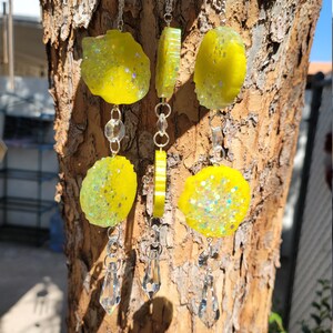 Yellow prism Suncatcher - car suncatcher - crystal prism suncatcher - rainbow maker - Suncatchers for Windows - hanging window decor - decor